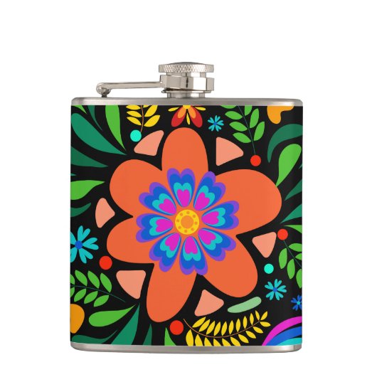 Leuke bloemenkolf heupfles (Voorkant)