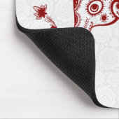 Leuke bloemenolifant in Bourgogne rood Muismat (Hoek)