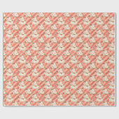 Leuke Bloemenpompoen Verjaardags Meisje Baby showe Cadeaupapier (Vlak)