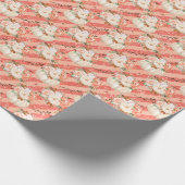 Leuke Bloemenpompoen Verjaardags Meisje Baby showe Cadeaupapier (Hoek)