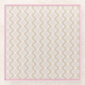 Leuke bloemenprint glazen onderzetter (Voorkant)