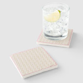 Leuke bloemenprint stenen onderzetter (Zijkant)