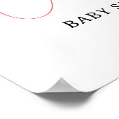 Leuke bloemenspookpompoen welkom baby shower poster (Hoek)