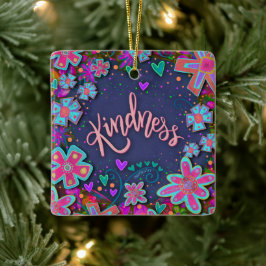 Leuke Bloemenvriendelijkheid Hart Inspirivity Keramisch Ornament