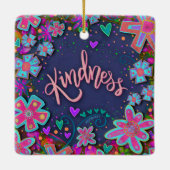 Leuke Bloemenvriendelijkheid  Hart Inspirivity Keramisch Ornament (Achterkant)