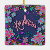 Leuke Bloemenvriendelijkheid  Hart Inspirivity Keramisch Ornament (Voorkant)