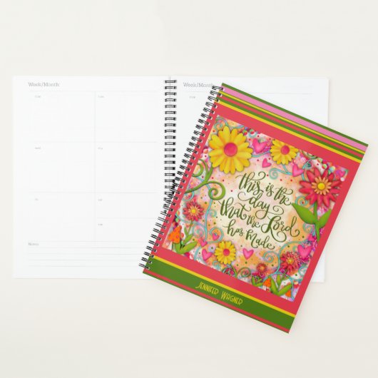 Leuke bloemige Bijbel Verse Vrolijke Inspirivity Planner (Display)