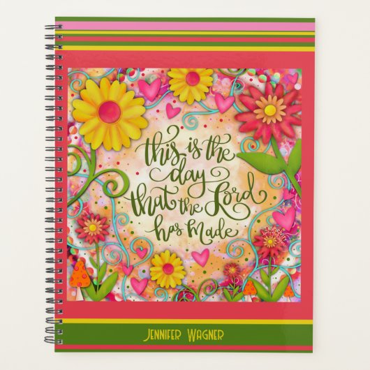 Leuke bloemige Bijbel Verse Vrolijke Inspirivity Planner (Voorkant)