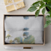 Leuke bloemige blauwgroen munt Groene borduurvogel Tissuepapier (Geschenk)