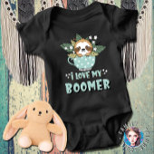 Leuke bloemige kawaii wasbeer Ik hou van mijn boom Romper