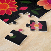 Leuke bloemige kleurrijk legpuzzel (Zijkant)
