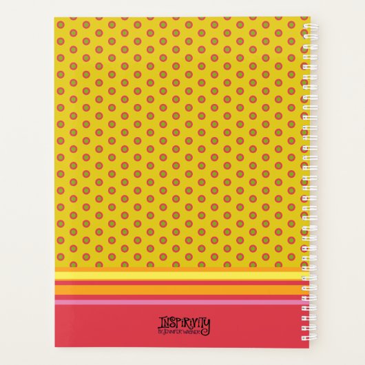 Leuke bloemige  vrolijke inspiratie planner (Achterkant)