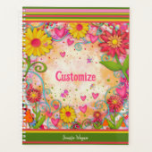 Leuke bloemige  vrolijke inspiratie planner (Voorkant)