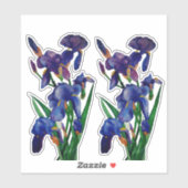 Leuke bloemige waterverf Iris Cadeau Duo Sticker (Vel)
