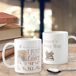 Leuke Bloemrijke Bookish Romance Gepersonaliseerd  Koffiemok