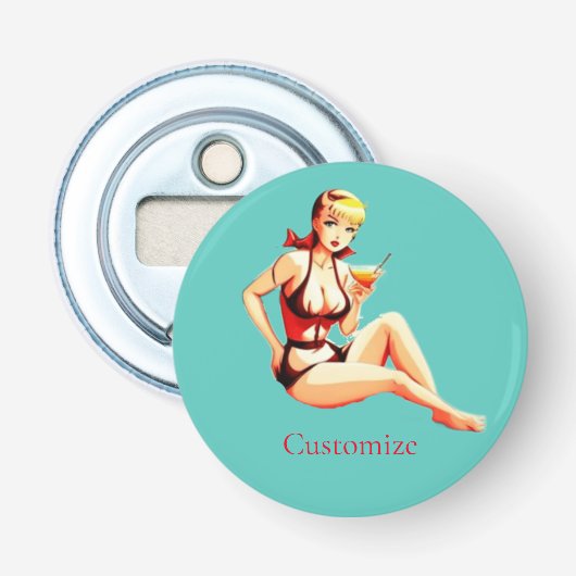 Leuke Blondine Martini Bikini Meisje Thunder_Cove Button Flesopener (Voorkant)