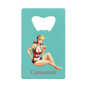 Leuke Blondine Martini Bikini Meisje Thunder_Cove Creditkaart Flessenopener