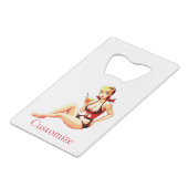 Leuke Blondine Martini Bikini Meisje Thunder_Cove Creditkaart Flessenopener (Achterkant Gekanteld)