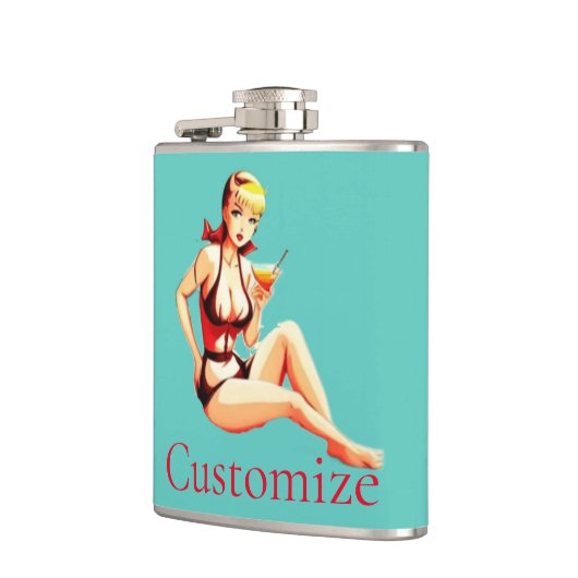 Leuke Blondine Martini Bikini Meisje Thunder_Cove Heupfles (Links)