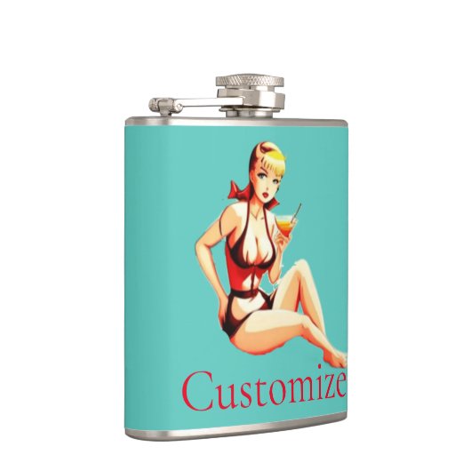 Leuke Blondine Martini Bikini Meisje Thunder_Cove Heupfles (Rechts)