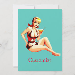 Leuke Blondine Martini Bikini Meisje Thunder_Cove Kaart