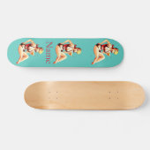 Leuke Blondine Martini Bikini Meisje Thunder_Cove Persoonlijk Skateboard (Horizontaal)
