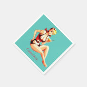 Leuke Blondine Martini Bikini Meisje Thunder_Cove Servet (Hoek)