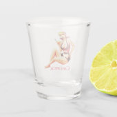Leuke Blondine Martini Bikini Meisje Thunder_Cove Shot Glas (Achterkant)