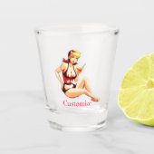 Leuke Blondine Martini Bikini Meisje Thunder_Cove Shot Glas (Voorkant)
