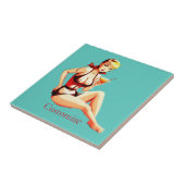 Leuke Blondine Martini Bikini Meisje Thunder_Cove Tegeltje (Zijkant)