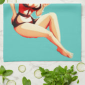 Leuke Blondine Martini Bikini Meisje Thunder_Cove Theedoek (Gevouwen)