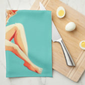 Leuke Blondine Martini Bikini Meisje Thunder_Cove Theedoek (Quarter Fold)