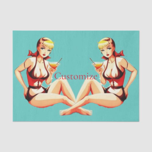Leuke Blondine Martini Bikini Meisje Thunder_Cove Tissuepapier (Voorkant)