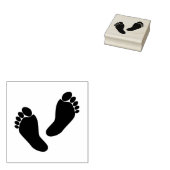 Leuke blote voeten 2 inch vierkante inktstempel rubberstempel (Gestempeld)