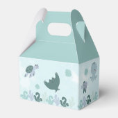 Leuke Blue Boys Onder Het Zee Waterverf Verjaardag Bedankdoosjes (Achterkant)