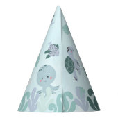 Leuke Blue Boys Onder Het Zee Waterverf Verjaardag Feesthoedjes (Achterkant)