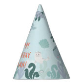 Leuke Blue Boys Onder Het Zee Waterverf Verjaardag Feesthoedjes (Rechts)