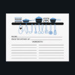 Leuke Blue Kitchen Gadgets Bruids Recept Kaarten<br><div class="desc">Schattige Vrijgezellenfeest Keuken Recept Kaarten met turquoise blauw en zwarte schetsen van borden, potten, kommen en keukengerei. De voorkant van onze receptenkaart biedt ruimte voor een receptentitel, uit de keuken van ingrediënten en ruimte. Flip onze receptenkaart over naar uitzicht richtingen, voorbereidingstijd en totale tijd. Bezoek onze winkel voor bijpassende bruids...</div>