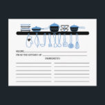 Leuke Blue Kitchen Gadgets Bruids Recept Kaarten<br><div class="desc">Schattige Vrijgezellenfeest Keuken Recept Kaarten met turquoise blauw en zwarte schetsen van borden, potten, kommen en keukengerei. De voorkant van onze receptenkaart biedt ruimte voor een receptentitel, uit de keuken van ingrediënten en ruimte. Flip onze receptenkaart over naar uitzicht richtingen, voorbereidingstijd en totale tijd. Bezoek onze winkel voor bijpassende bruids...</div>