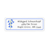 Leuke Bluebells Huwelijk Retouradres Label (Voorkant)