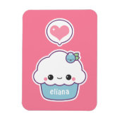 Leuke Blueberry Cupcake Magneet (Verticaal)