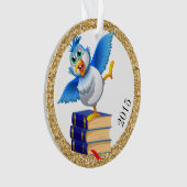 Leuke Bluebird van geluk voor de leraar Ornament (voorkant)