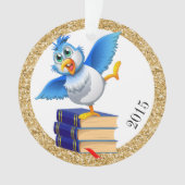 Leuke Bluebird van geluk voor de leraar Ornament (voorkant)