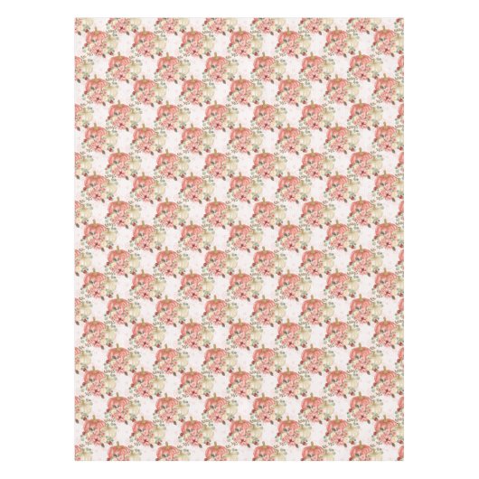 Leuke Blush Roze Cream Pompoen Bloemen Bijenkorf M Tafelkleed (Voorkant)