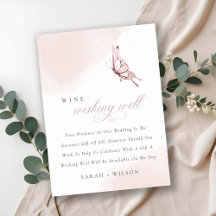 Leuke Blush Waterverf Vlinderwijn die goed wenst