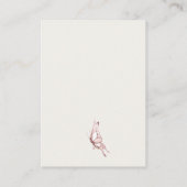 Leuke Blush Waterverf Vlinderwijn die goed wenst Informatiekaartje (Achterkant)