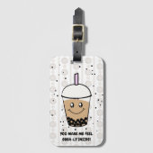 Leuke Boba Bubble Tea Pun Bagagelabel (Voorkant (verticaal))