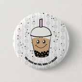 Leuke Boba Bubble Tea Pun Button (Voorkant)