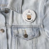 Leuke Boba Bubble Tea Pun Button (In situ)