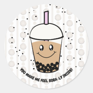 Leuke Boba Bubble Tea Pun Ronde Sticker